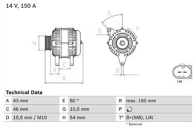 Generator Bosch 0 986 081 400