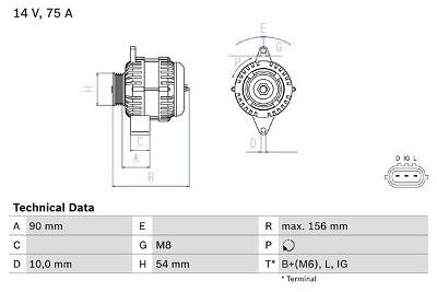 Generator Bosch 0 986 081 950