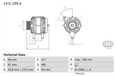 Generator Bosch 0 986 081 960