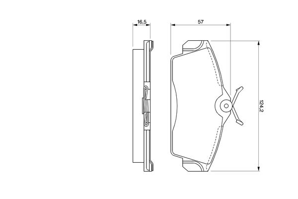 Bremsbelagsatz, Scheibenbremse Vorderachse Bosch 0 986 424 490