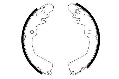 Bremsbackensatz Hinterachse Bosch 0 986 487 451