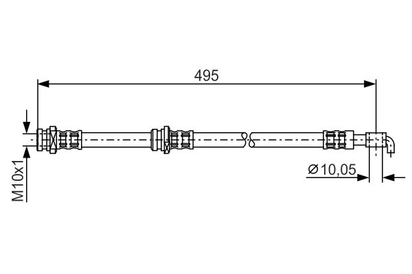 Bremsschlauch Hinterachse links Bosch 1 987 476 401