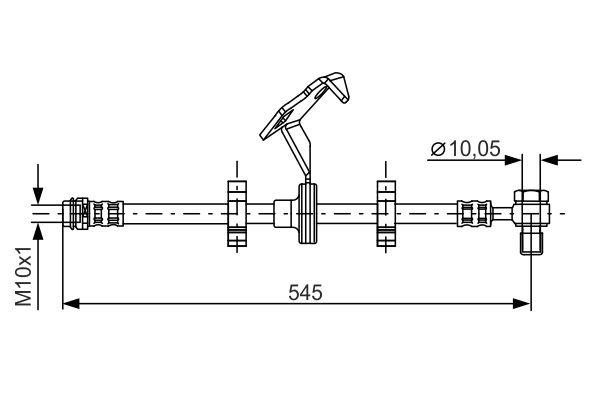 Bremsschlauch Vorderachse rechts Bosch 1 987 481 078