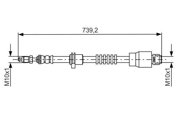 Bremsschlauch Vorderachse Bosch 1 987 481 677