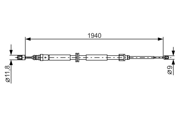 Seilzug, Feststellbremse hinten Bosch 1 987 482 325