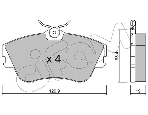 Bremsbelagsatz, Scheibenbremse Vorderachse Cifam 822-164-0