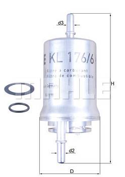 Kraftstofffilter Knecht KL 176/6D