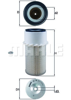 Luftfilter Knecht LX 16