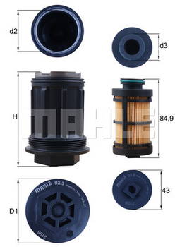 Harnstofffilter Knecht UX 3KIT