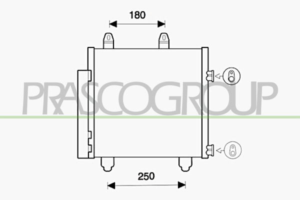 Kondensator, Klimaanlage Prasco CI206C001