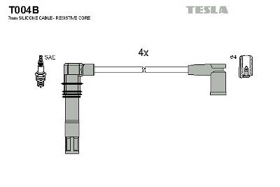 Zündleitungssatz Tesla T004B