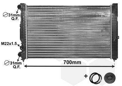 Kühler, Motorkühlung Van Wezel 03002123