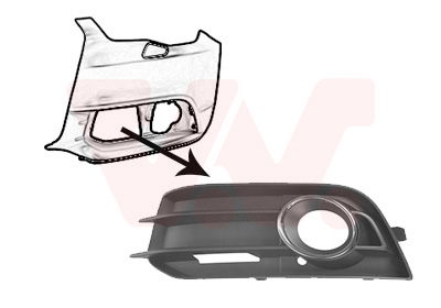 Lüftungsgitter, Stoßfänger vorne links Van Wezel 0301593