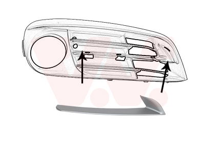 Blende, Stoßfänger vorne rechts Van Wezel 0619584