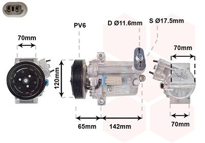 vanwezel Kompressor, Klimaanlage Van Wezel 0800K063