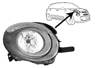 Hauptscheinwerfer rechts Van Wezel 1609966M