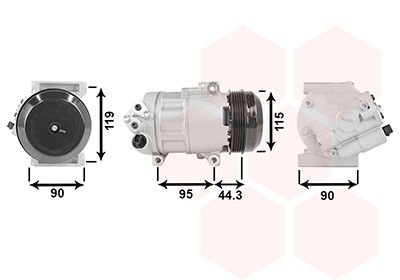vanwezel Kompressor, Klimaanlage Van Wezel 1700K330
