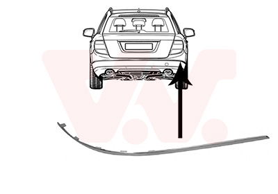 Blende, Stoßfänger hinten rechts Van Wezel 3091556