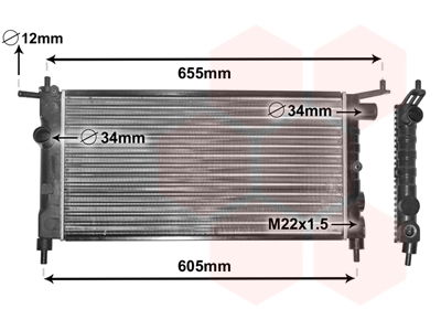 Kühler, Motorkühlung Van Wezel 37002183