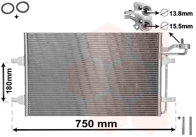 Kondensator, Klimaanlage Van Wezel 59005149