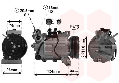 Kompressor, Klimaanlage Van Wezel 5900K183