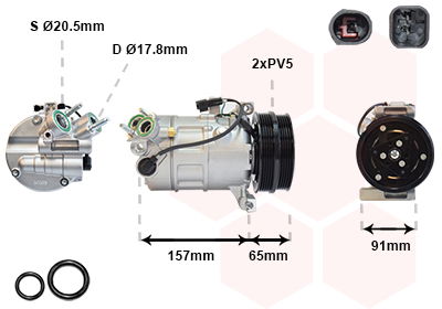 Van Wezel Kompressor, Klimaanlage  5901K700