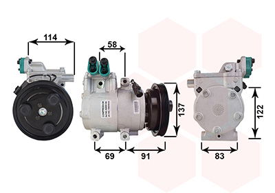 vanwezel Kompressor, Klimaanlage Van Wezel 8200K199