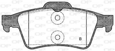 Bremsbelagsatz, Scheibenbremse Hinterachse Open Parts BPA0842.20
