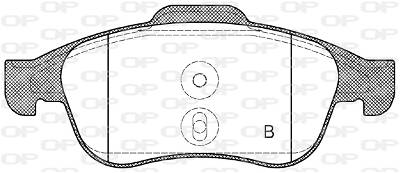 Bremsbelagsatz, Scheibenbremse Vorderachse Open Parts BPA1248.10
