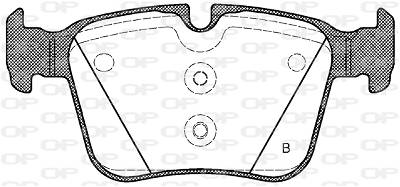 Bremsbelagsatz, Scheibenbremse Hinterachse Open Parts BPA1516.20