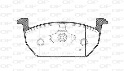 Bremsbelagsatz, Scheibenbremse Vorderachse Open Parts BPA1601.01