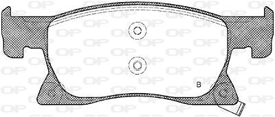 Bremsbelagsatz, Scheibenbremse Vorderachse Open Parts BPA1681.02