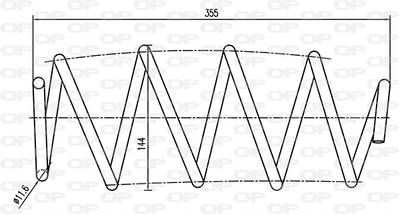 Fahrwerksfeder Vorderachse Open Parts CSR9011.00