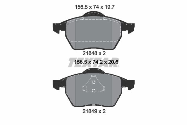 Bremsbelagsatz, Scheibenbremse Vorderachse Textar 2184802