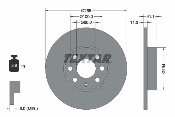 Bremsscheibe Vorderachse Textar 92091700