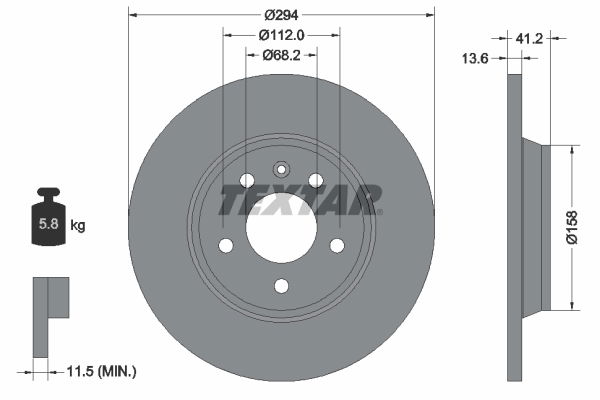 Bremsscheibe Hinterachse Textar 92098103