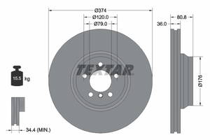 Bremsscheibe Vorderachse Textar 92123003