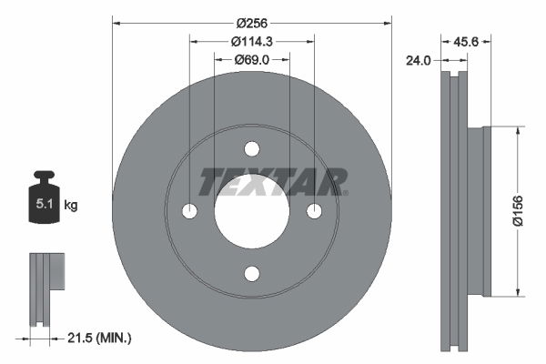 Bremsscheibe Vorderachse Textar 92134803