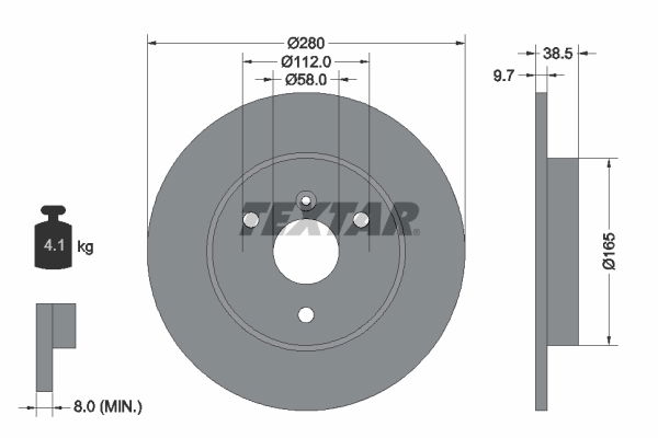 Bremsscheibe Vorderachse Textar 92155503