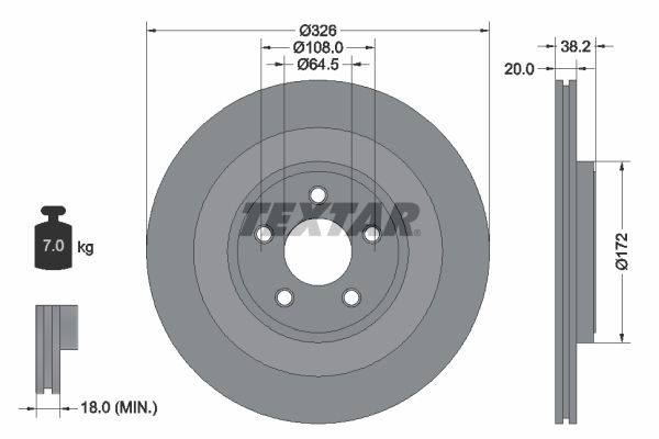 Bremsscheibe Textar 92178003