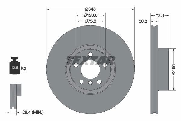 Bremsscheibe Vorderachse links Textar 92320405