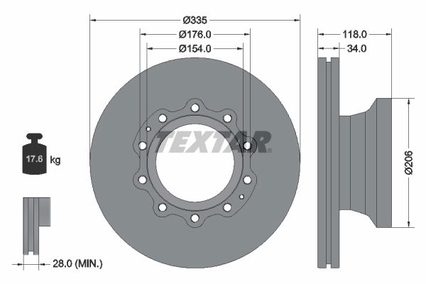 Bremsscheibe Textar 93143100