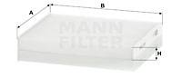 Filter, Innenraumluft MANN-FILTER CU 17 001