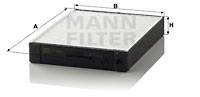 Filter, Innenraumluft MANN-FILTER CU 2647