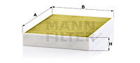 Filter, Innenraumluft MANN-FILTER FP 2847/1