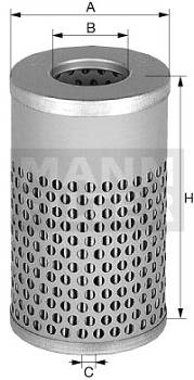 Filter, Arbeitshydraulik MANN-FILTER H 617 n