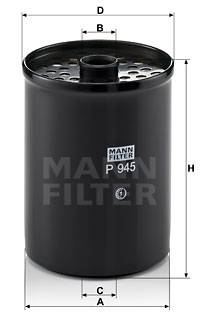 Kraftstofffilter MANN-FILTER P 945 x