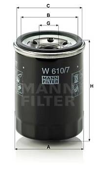 Ölfilter MANN-FILTER W 610/7