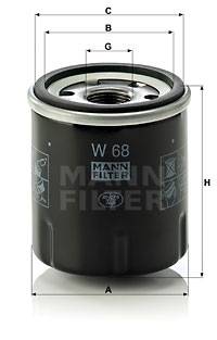 Ölfilter MANN-FILTER W 68
