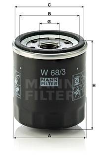 Ölfilter MANN-FILTER W 68/3